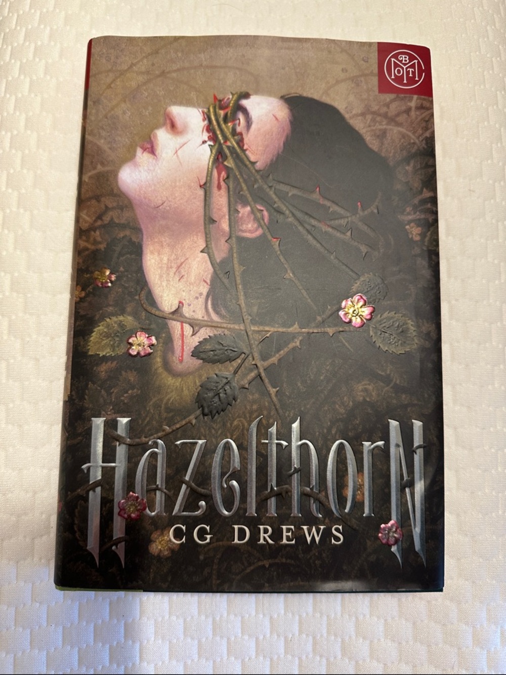 Hazelthorn by C.G. Drews - Illustrated Hardcover Book, Dark Floral Cover